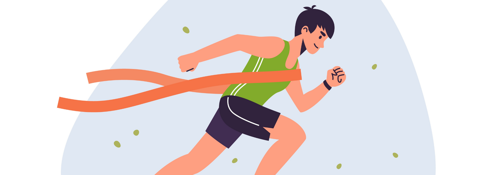 Picture of someone crossing the finish line.