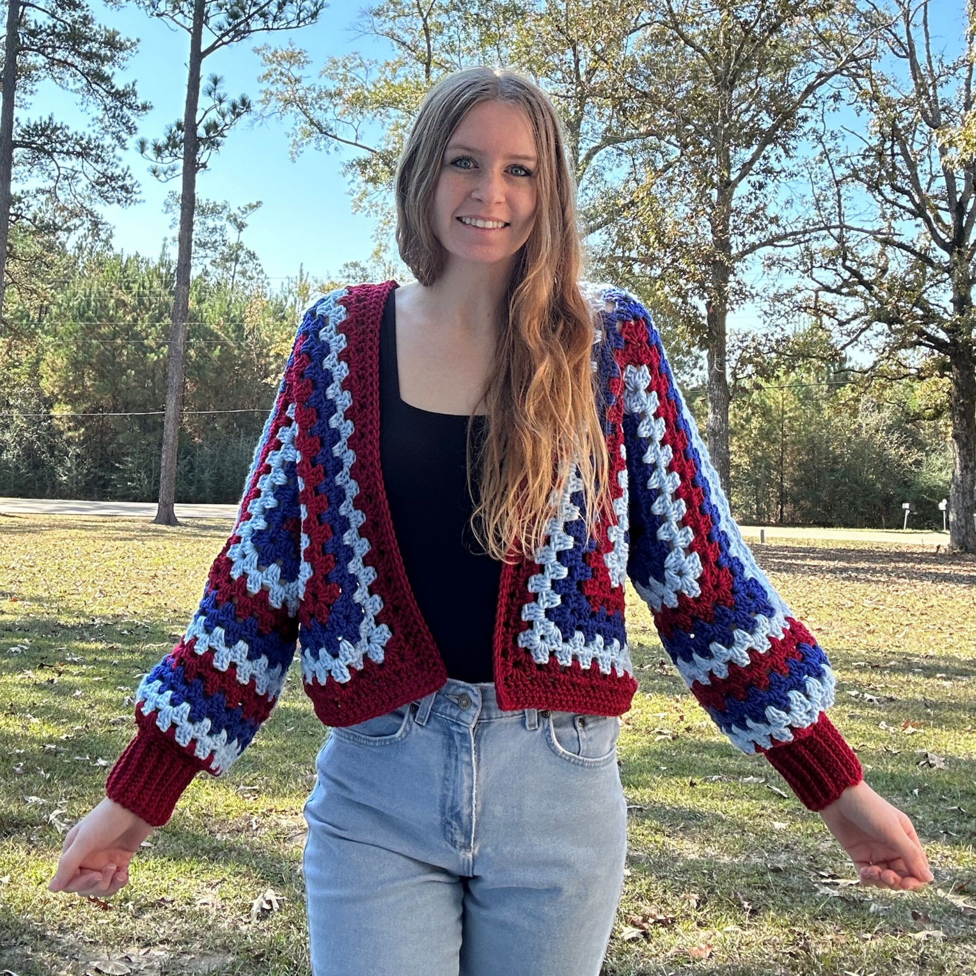 Custom Hexagon Cardigan - Cuffed Sleeve