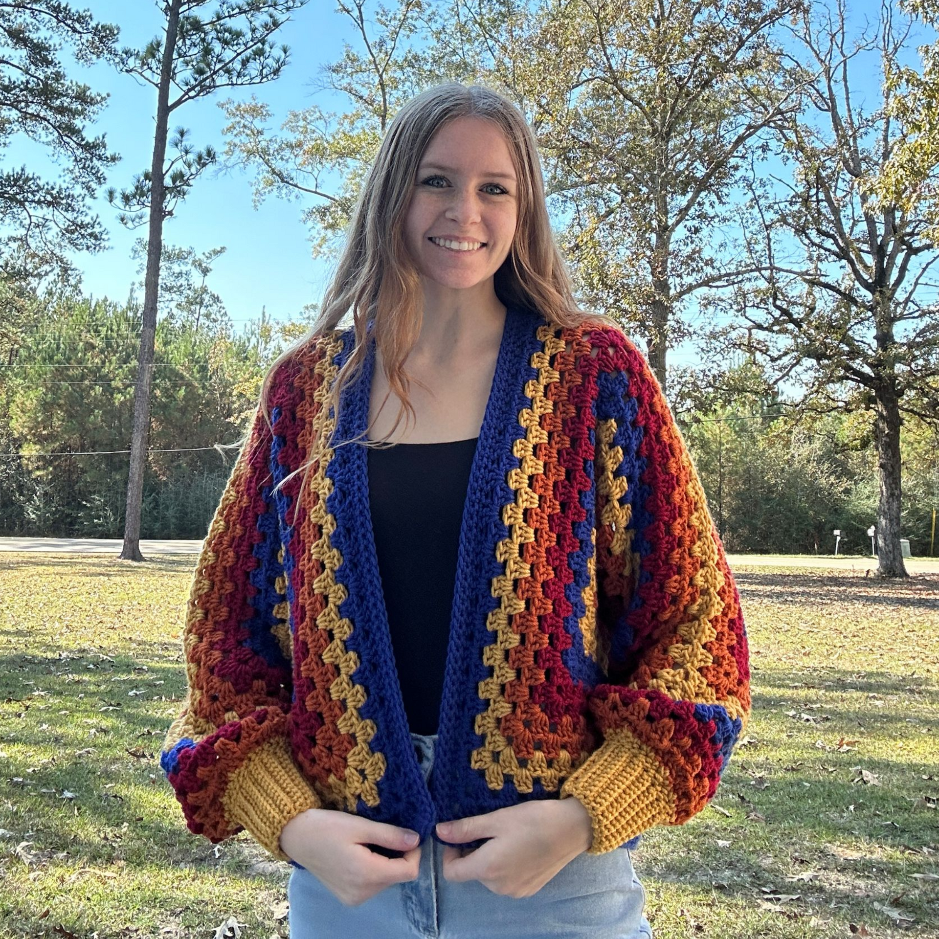 Hexagon Cardigan - Royal Harvest