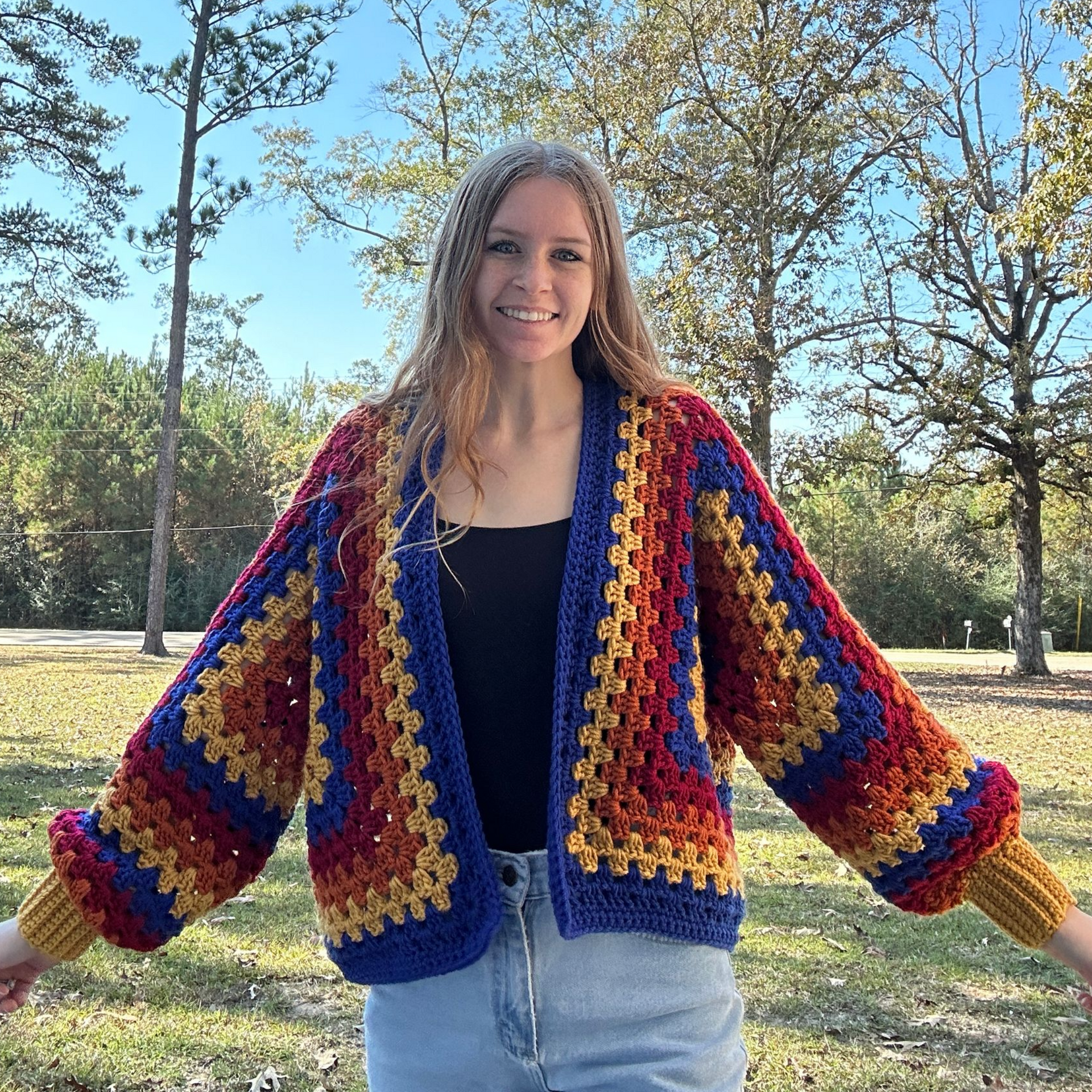 Hexagon Cardigan - Royal Harvest