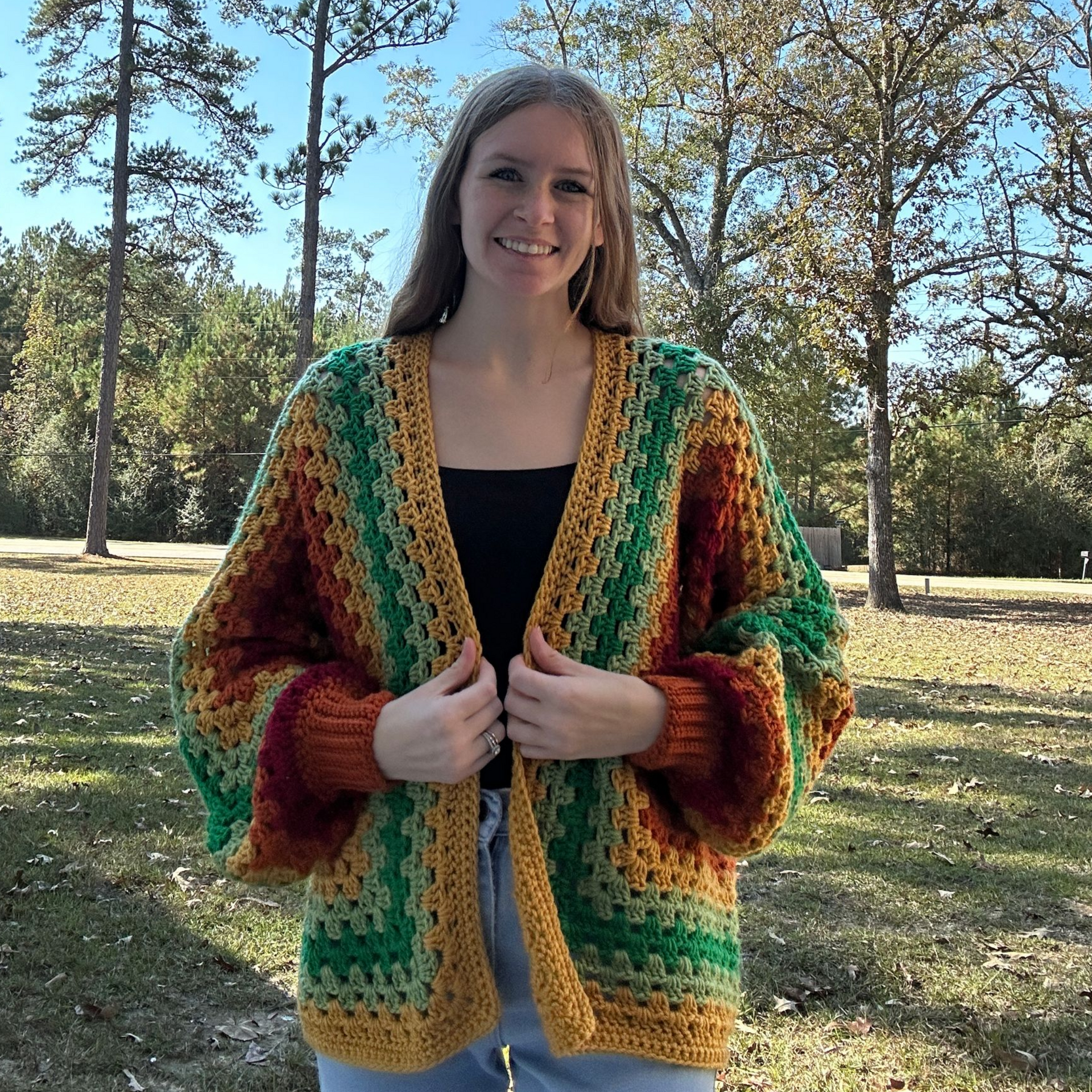 Hexagon Cardigan - Autumn Harvest