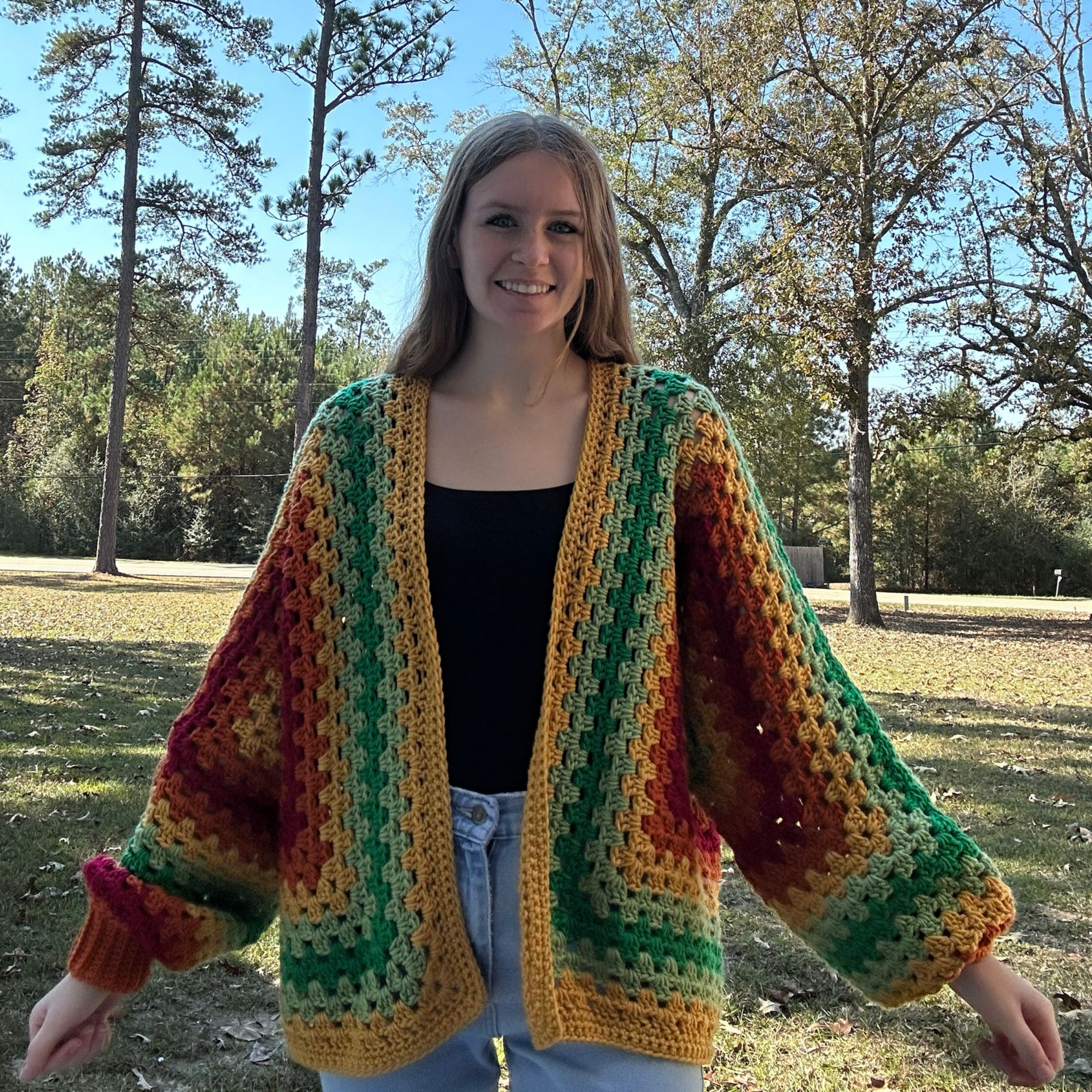 Hexagon Cardigan - Autumn Harvest