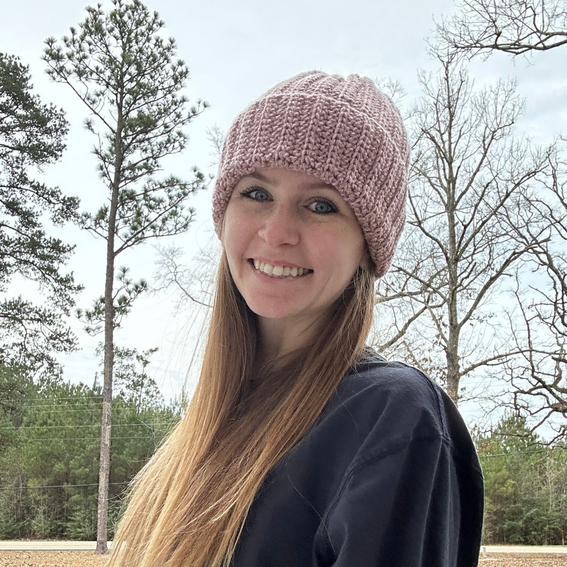 Ribbed Beanie - Pink