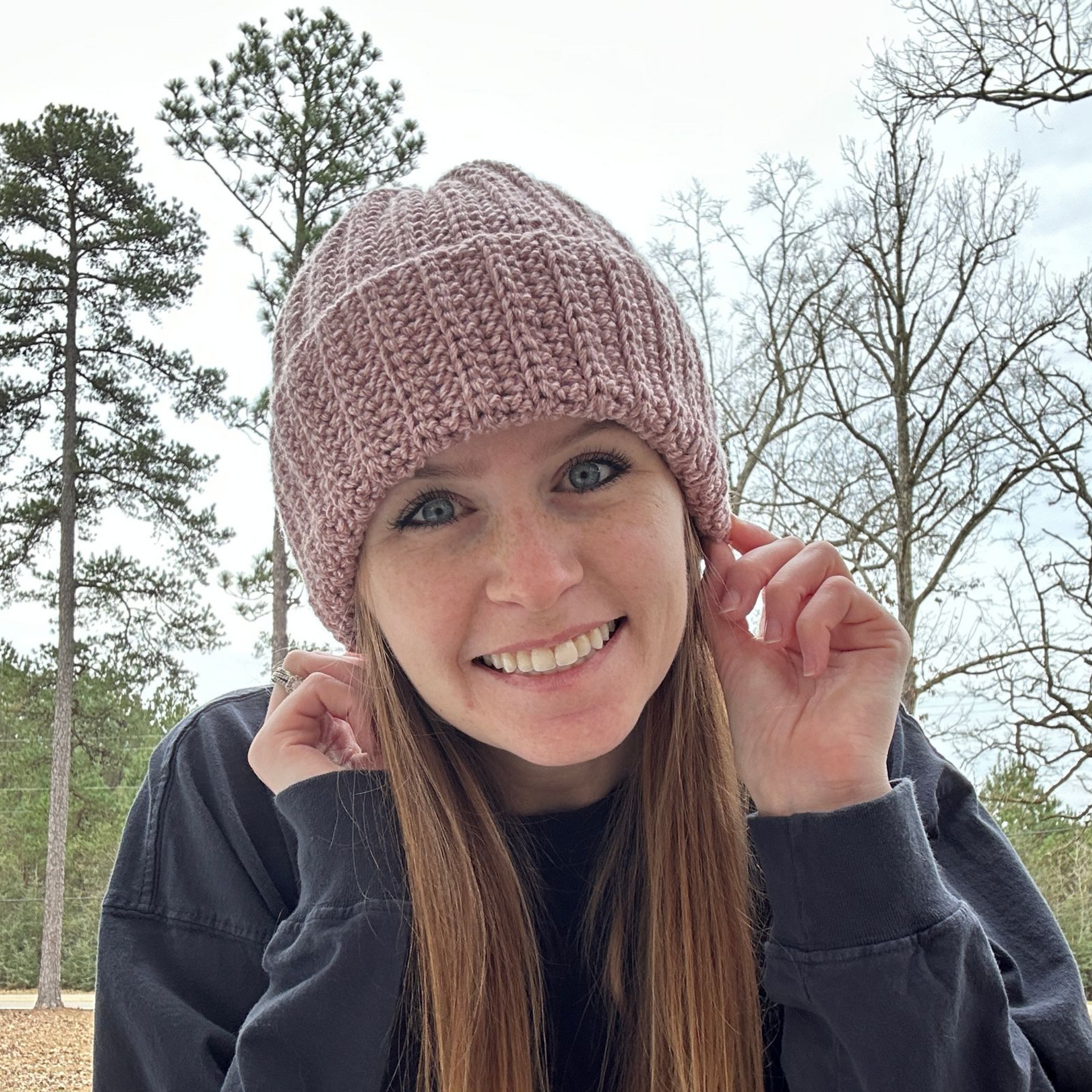 Ribbed Beanie - Pink