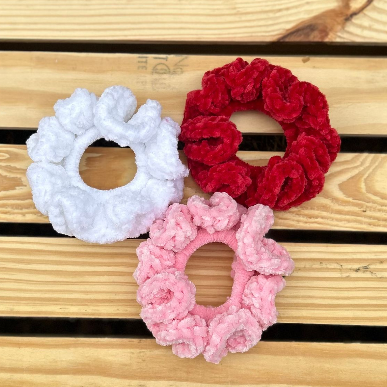 Blush Scrunchies - Set of 3
