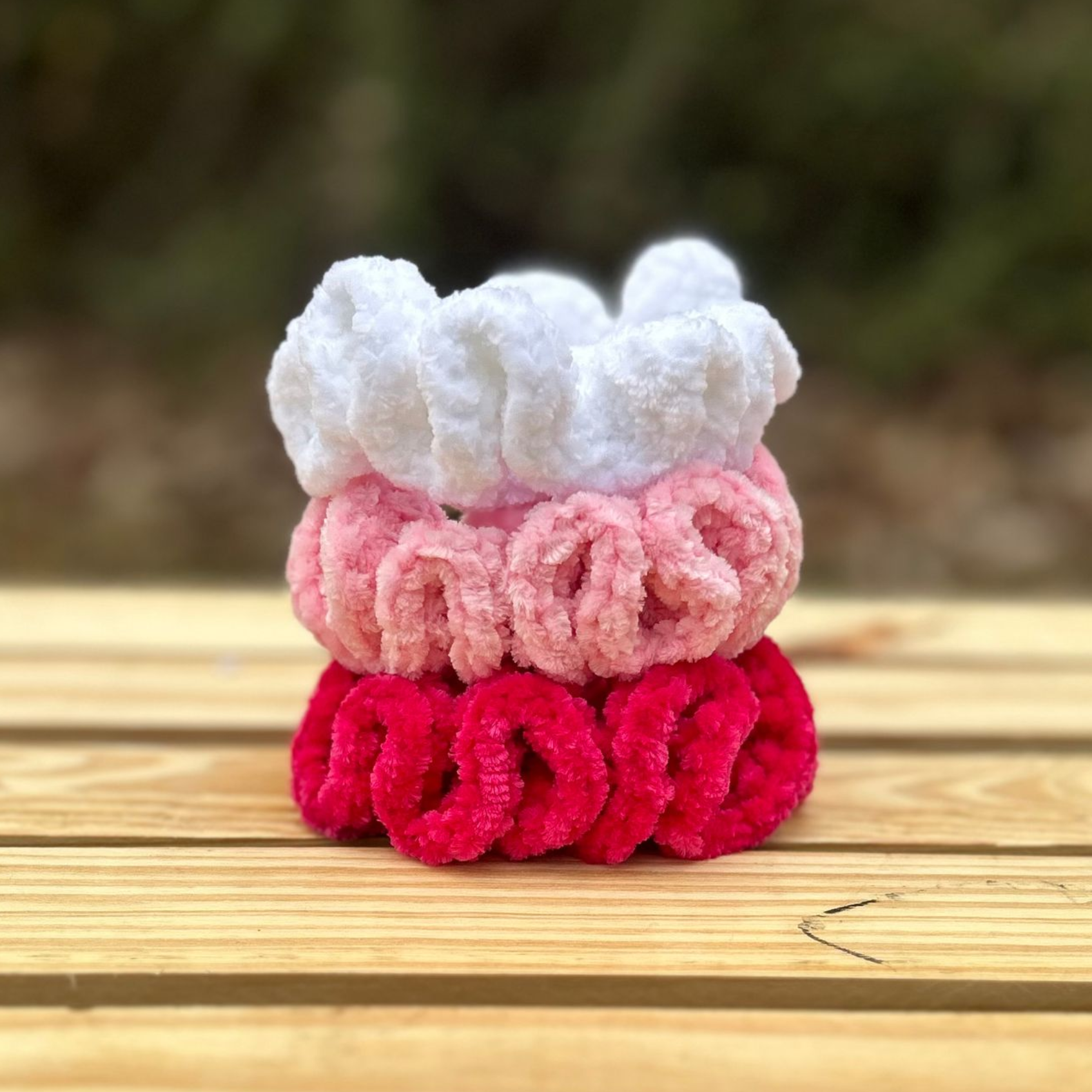 Pretty in Pink Scrunchies - Set of 3
