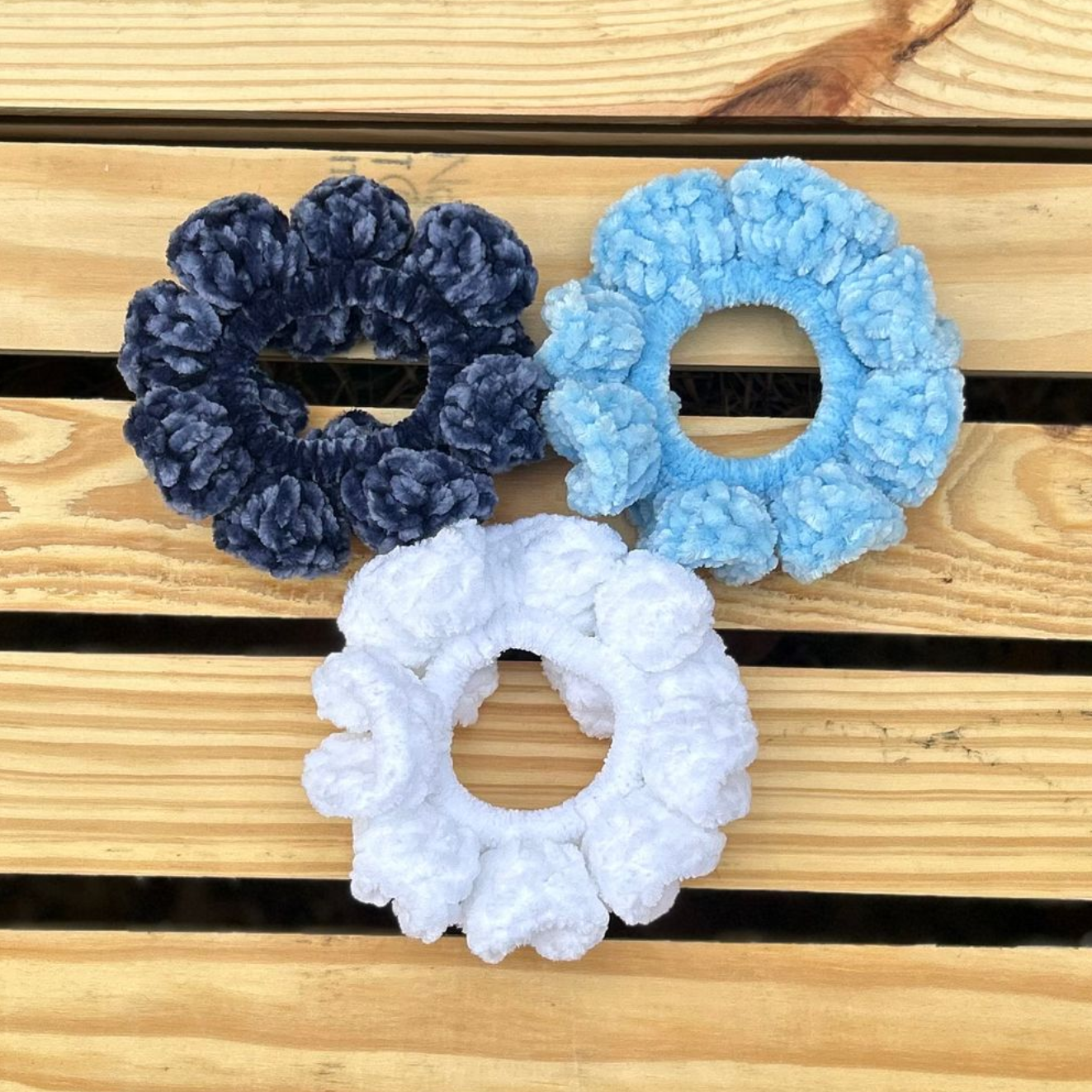 Ocean Breeze Scrunchies - Set of 3