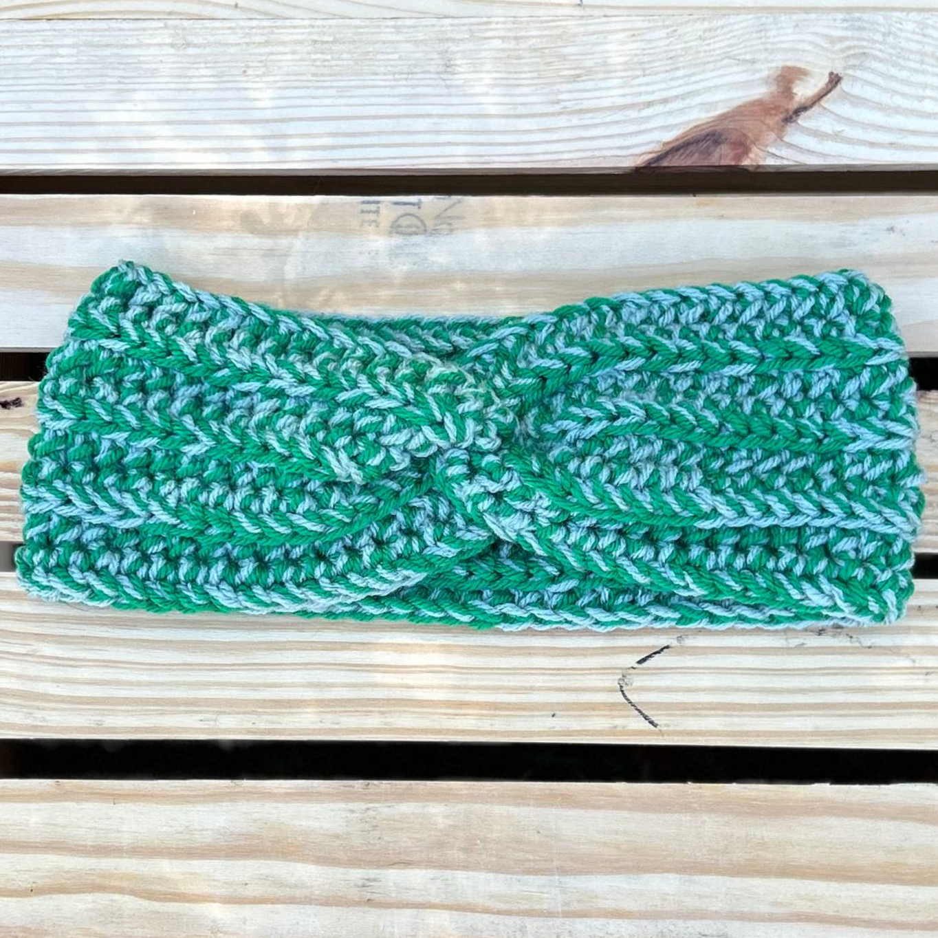 Green Double Stranded Ear Warmer - Large/Standard Adult