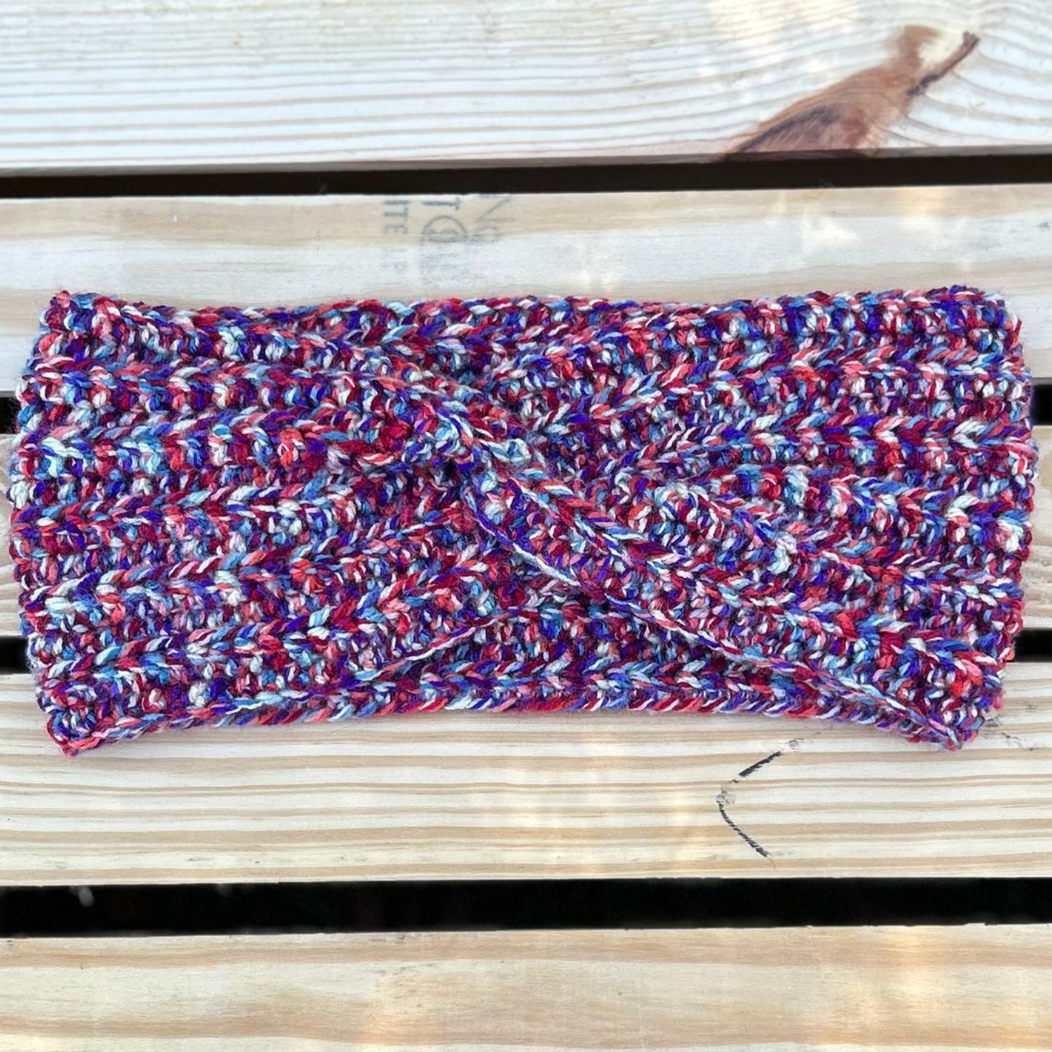 Red Mix Ear Warmer - Medium/Standard Adult