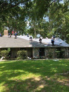 Emergency Roof Repair — Job Site During Roof Repair in Baton Rouge, LA