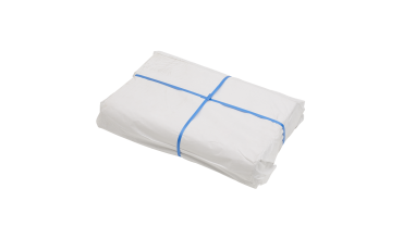 A stack of white envelopes tied together with a blue string.