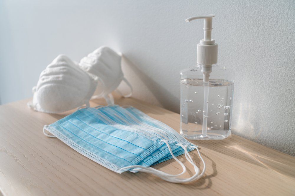 Disposable Face Masks And Sanitizer — Podiatrists in Urunga, NSW