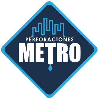 Un logotipo azul marino en forma de diamante con un borde azul claro que incluye el texto 