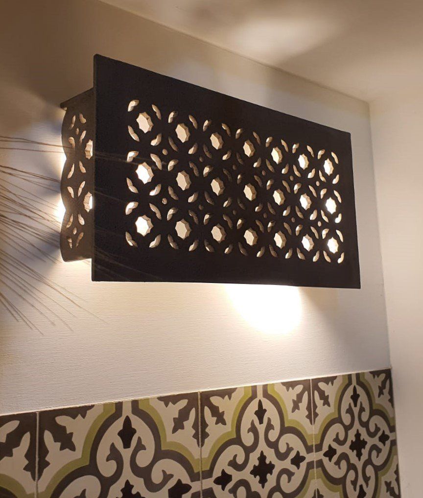 גוף תאורה מקרמיקה  תחרה מלבני