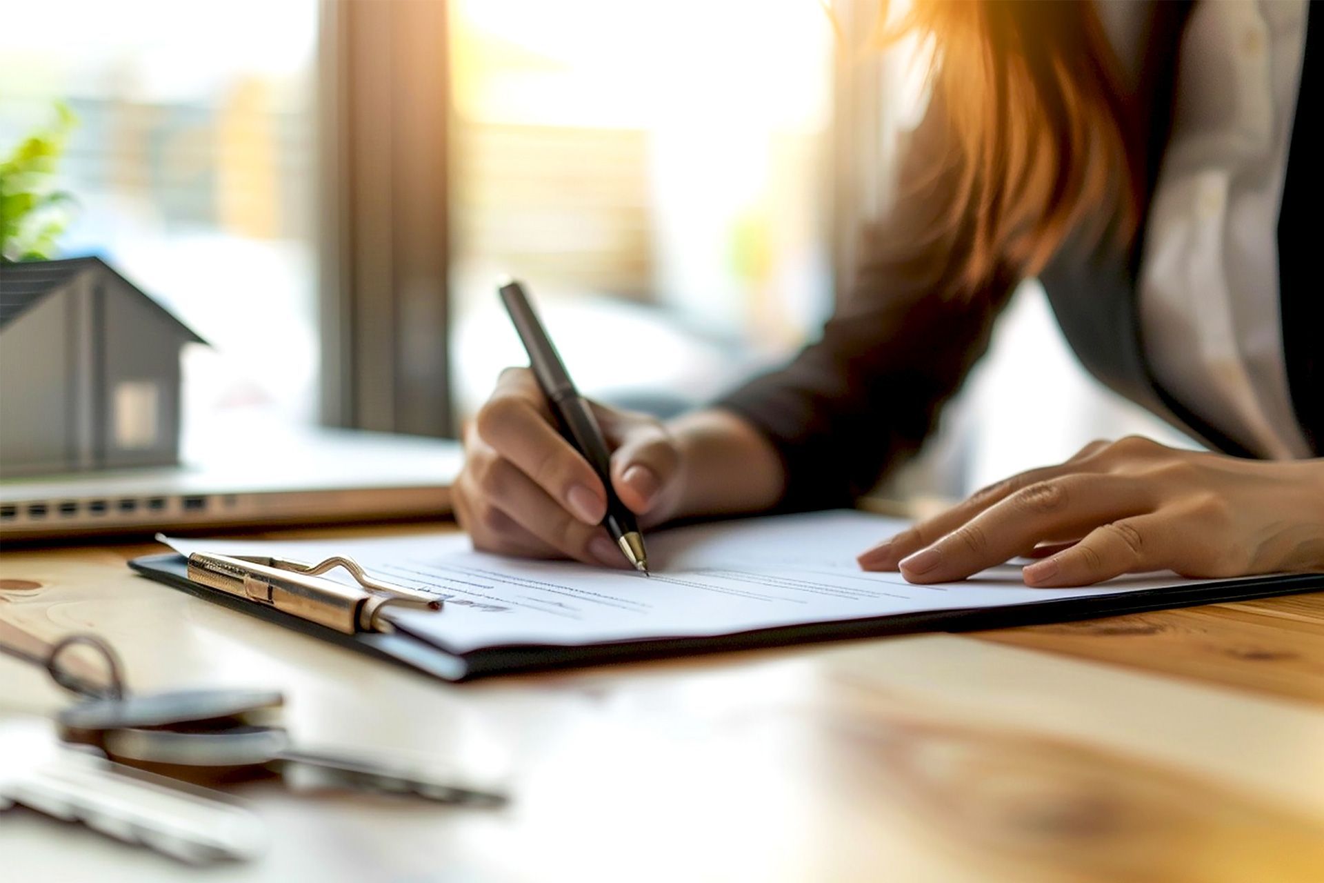 family reviewing estate planning document