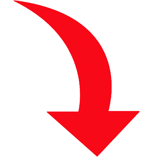 a red arrow pointing down on a white background