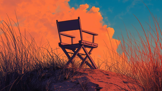 Stoel in landschap