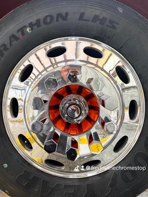 A close up of a rat on a tire