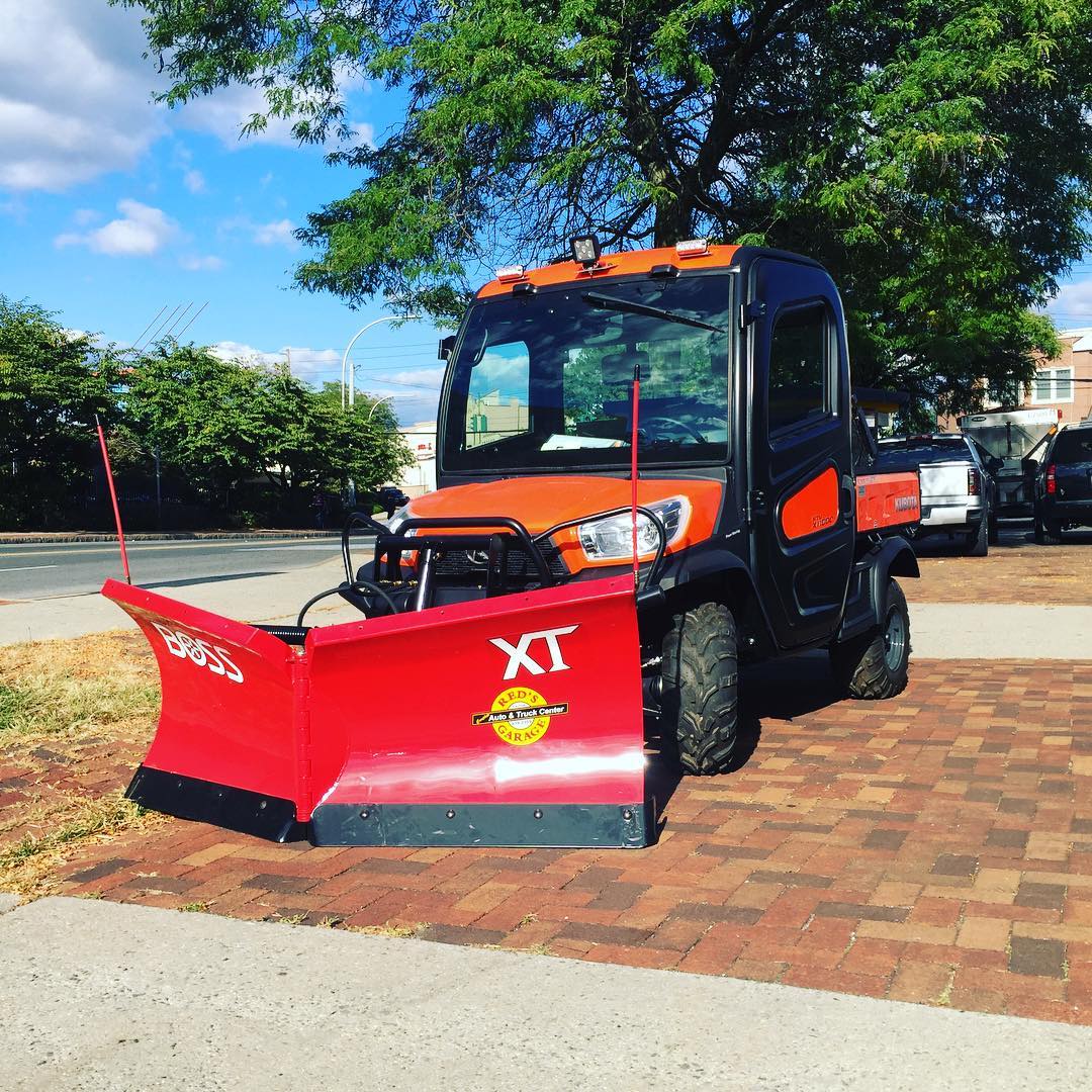 BOSS XT Snow Plow on Kubota Tractor