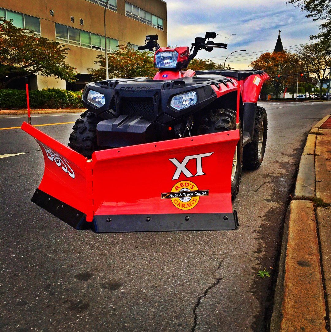 BOSS XT Snow Plow on Polaris ATV
