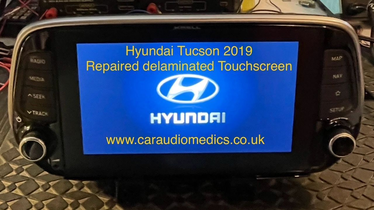 Hyundai Tucson 2019  96560D7810ZL5 AVCC1D7ET repaired delaminated screen. Touchscreen LCD delaminated n outer edges. Display touchscreen LCD delaminated right hand side. 
ww.caraudiomedics.co.uk