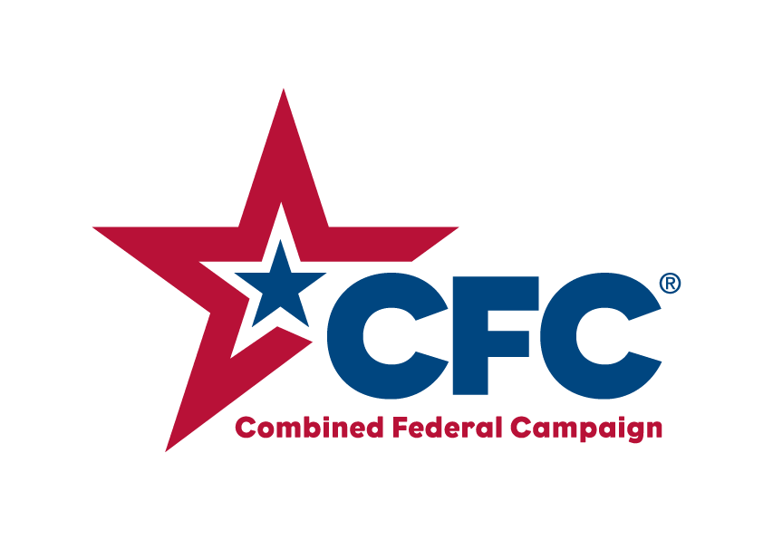 The logo for the combined federal campaign has a red, white and blue star.