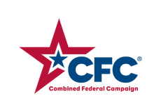 The logo for the combined federal campaign has a red, white and blue star.