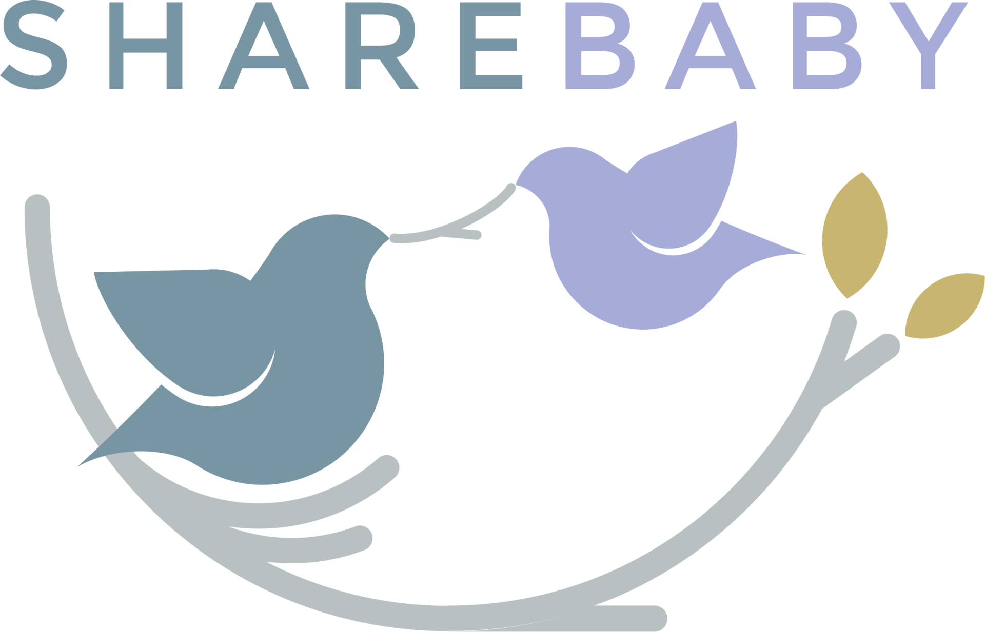 ShareBaby logo with two birds 