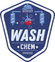 a blue and white logo for wash chem tennessee