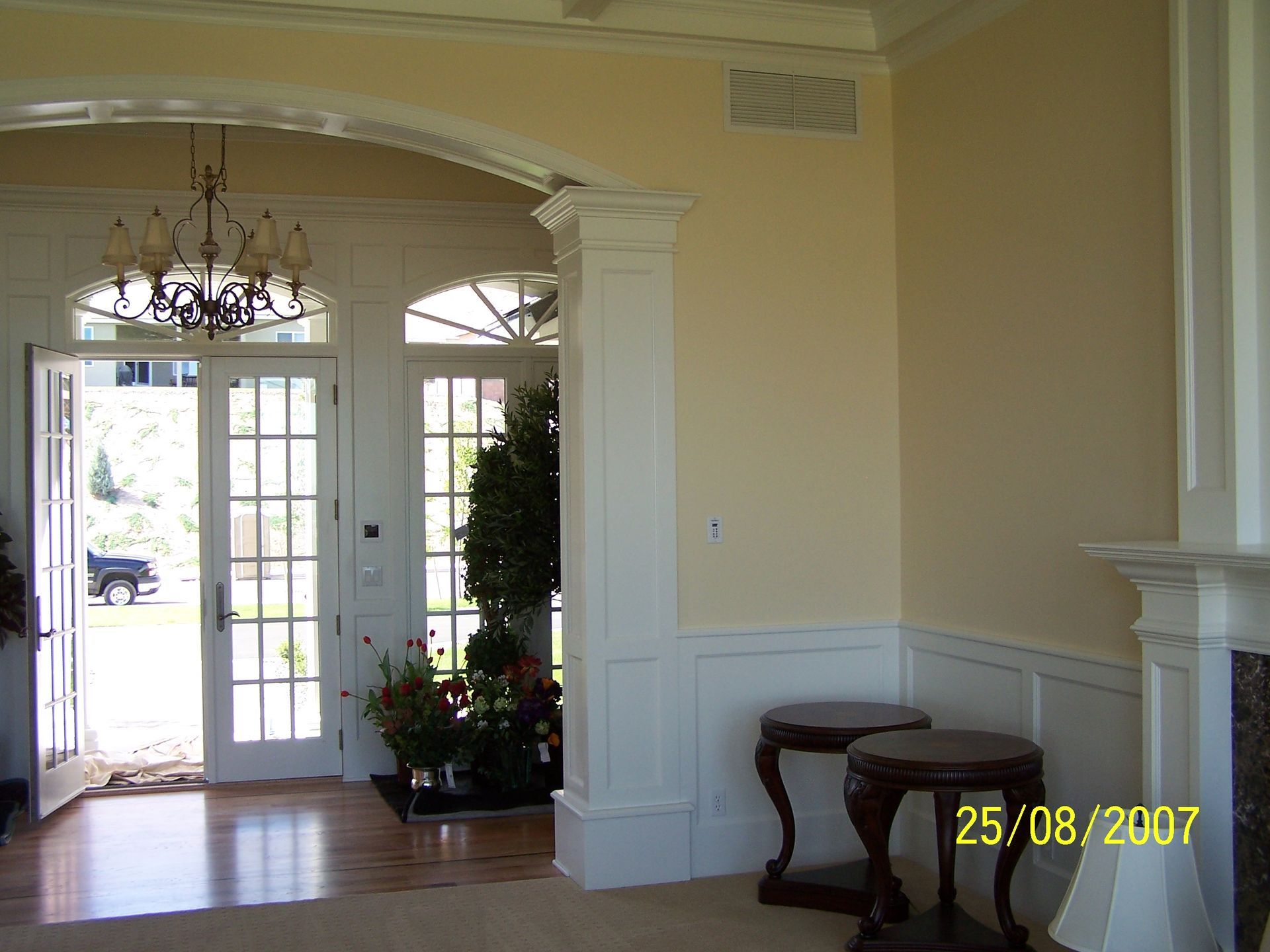 A photo of a living room taken on august 25 2007