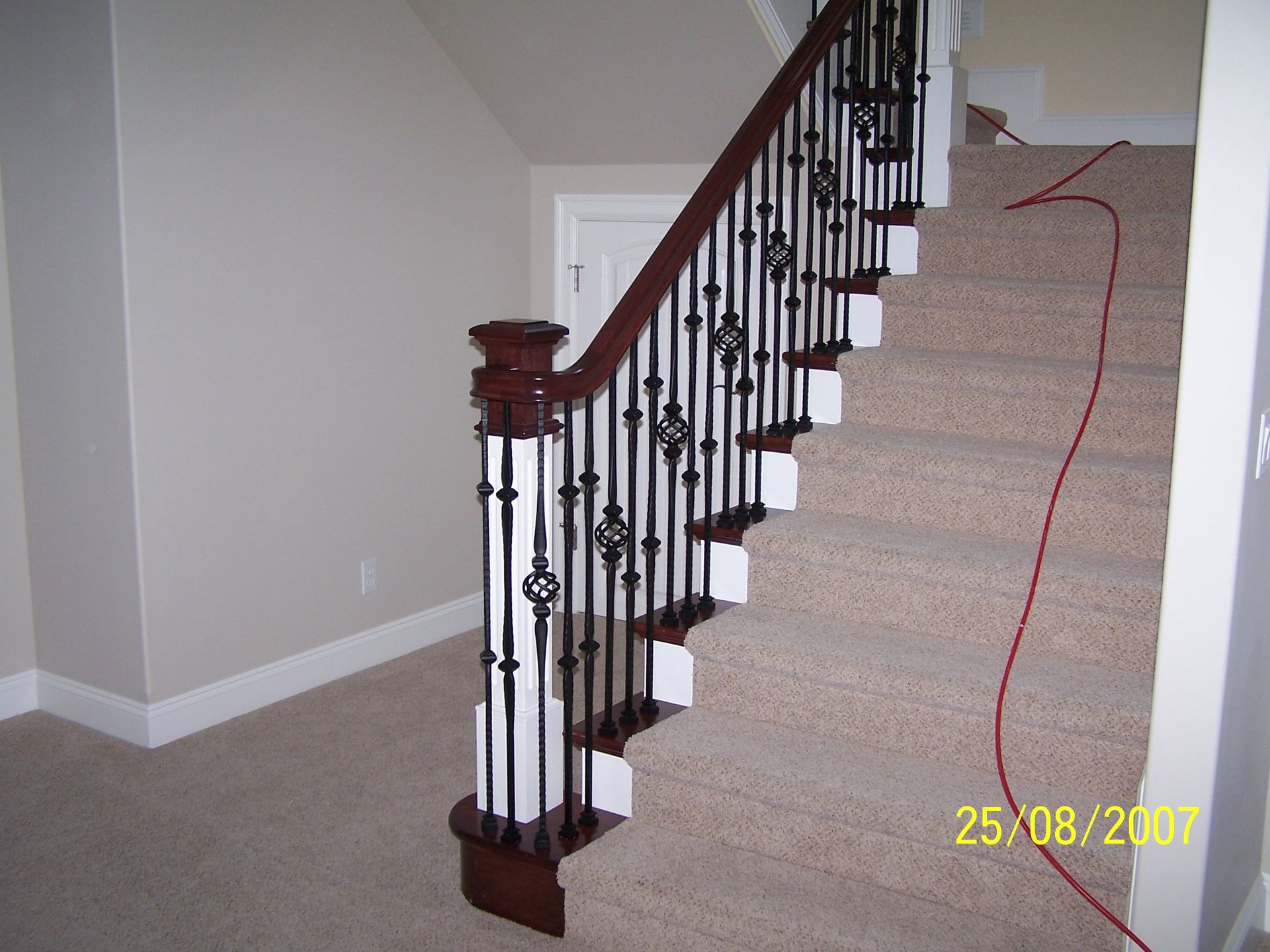 A picture of a staircase taken on august 25 2007