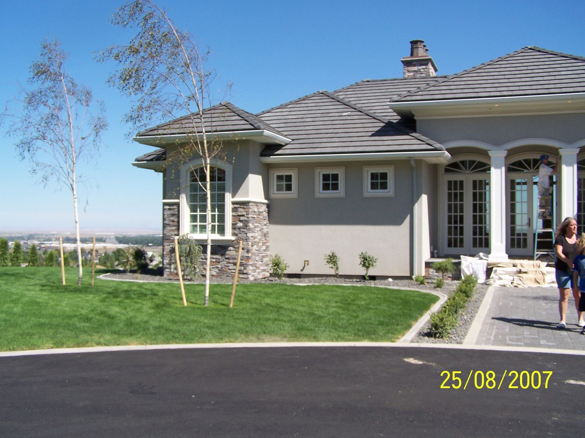 A photo of a house was taken on august 25 2007