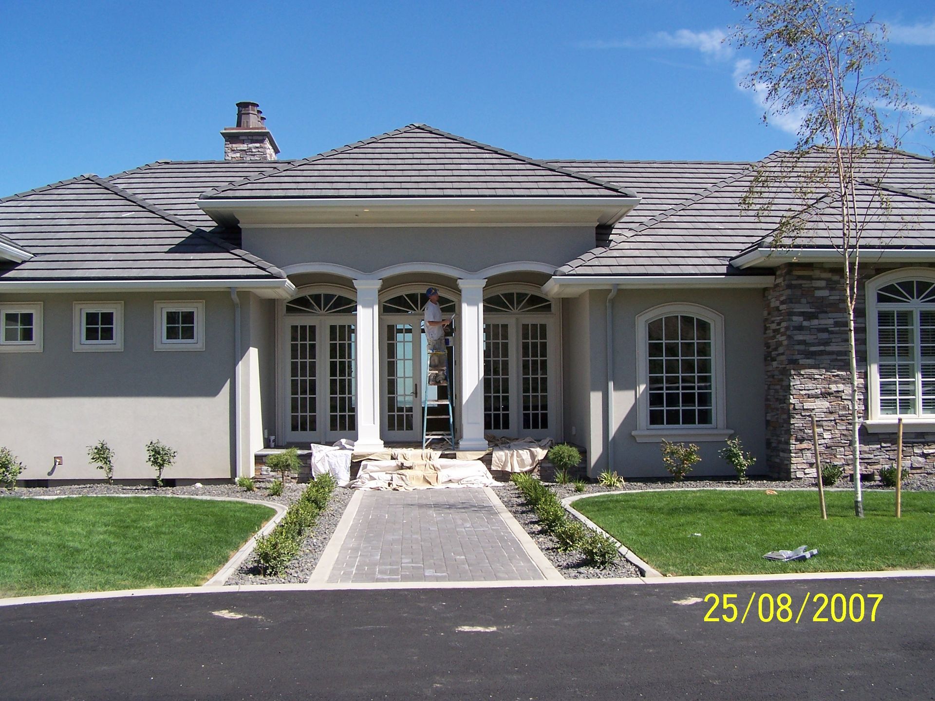 A picture of a house was taken on august 25 2007