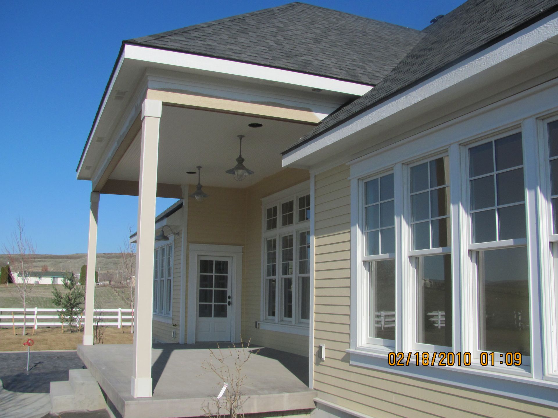 A picture of a house was taken on february 18 2010