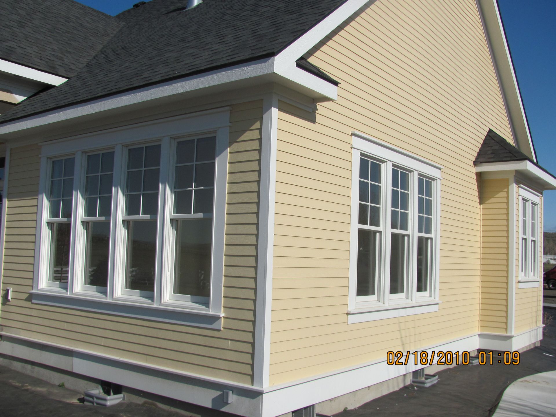 A picture of a house was taken on february 2nd 2010