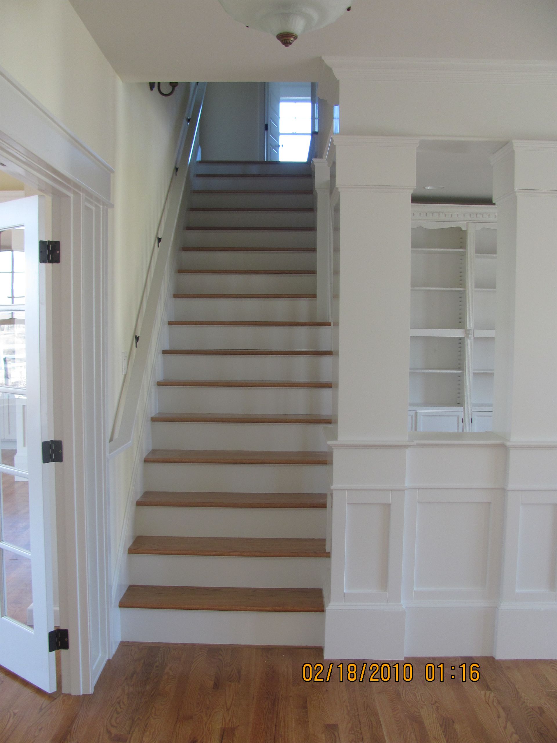 A picture of a staircase was taken on 12/15/2010