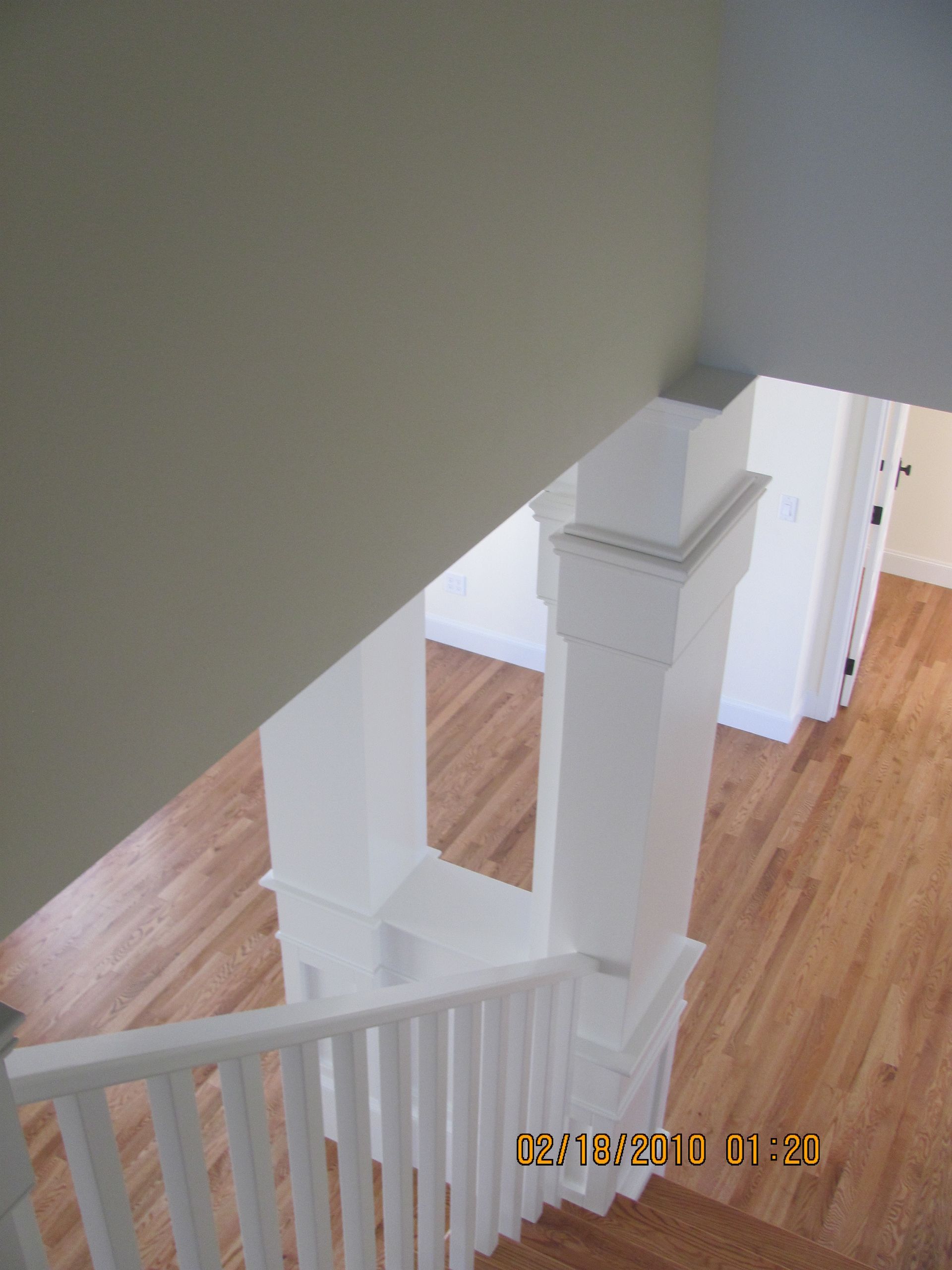 A picture of a staircase was taken on 12/15/2010