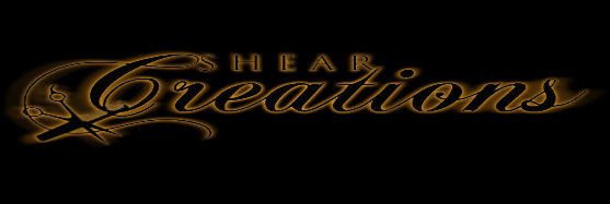 The word creations is written in gold on a black background.