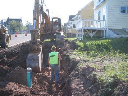 Commercial Excavation — Sidewalk Excavation in Marquette, MI