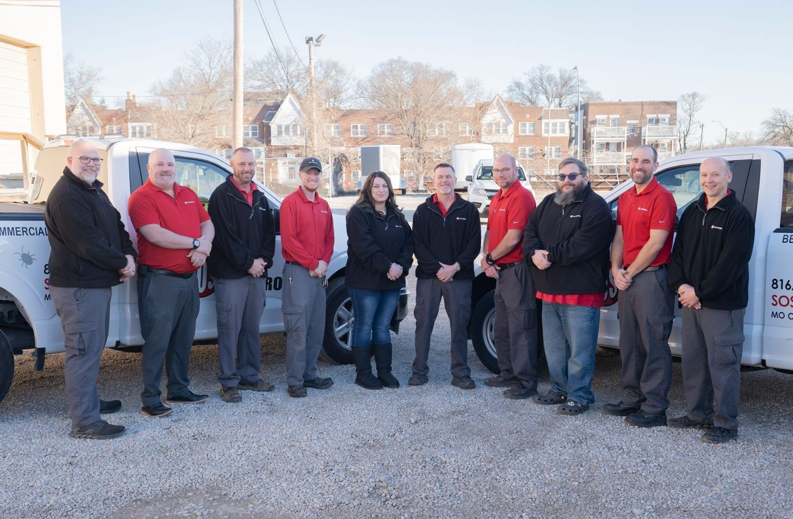 This is the team of pest control technicians and staff the work at SOS Pest Control.