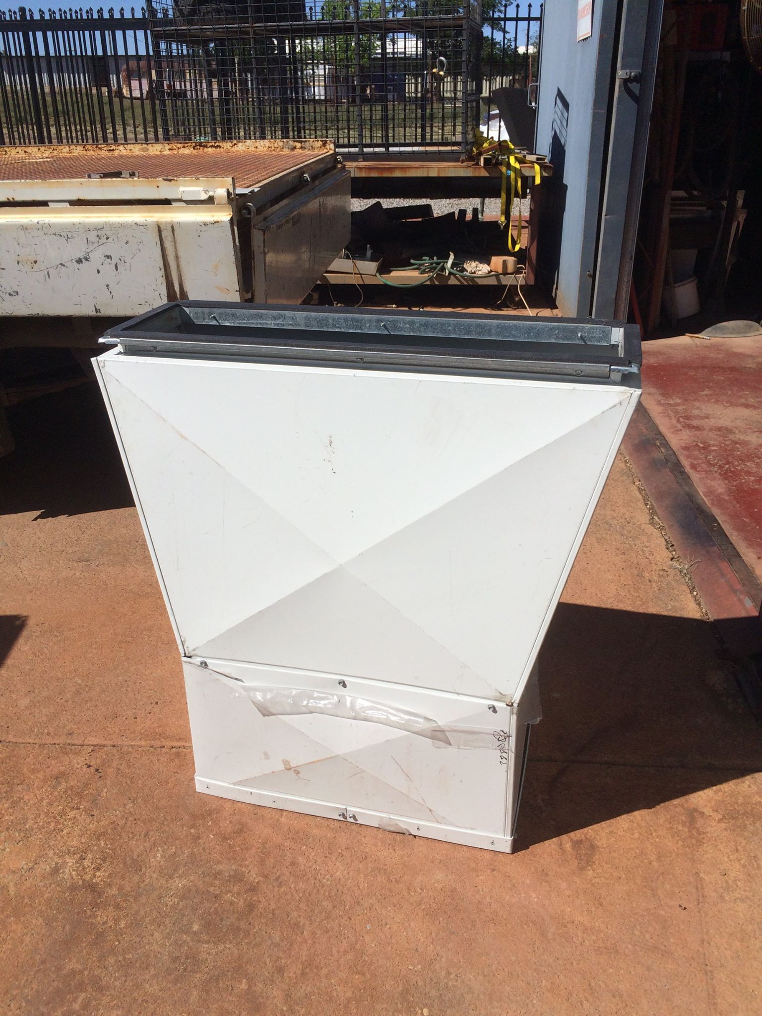 White Metal Hvac Component, Tapered Shape — Cumming Airconditioning & Sheetmetal in Ryan, QLD