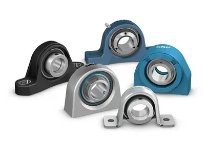 Five Different-colored Pillow Block Bearings — Cumming Airconditioning & Sheetmetal in Ryan, QLD