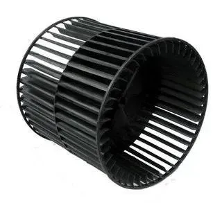 Black Cylindrical Blower Fan With Angled Blades — Cumming Airconditioning & Sheetmetal in Ryan, QLD