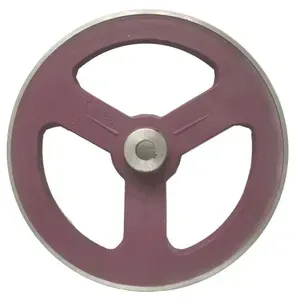 Purple Pulley Wheel With Three Spokes and a Central Hub — Cumming Airconditioning & Sheetmetal in Ryan, QLD