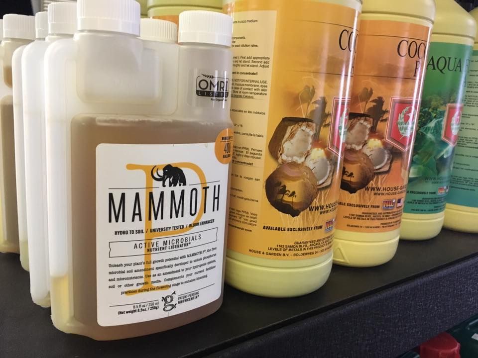 Bottles of liquid plant supplements, including 