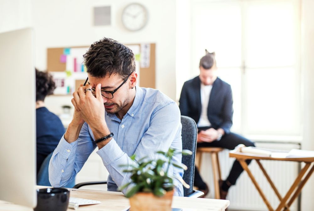 Small business owner worrying about HR