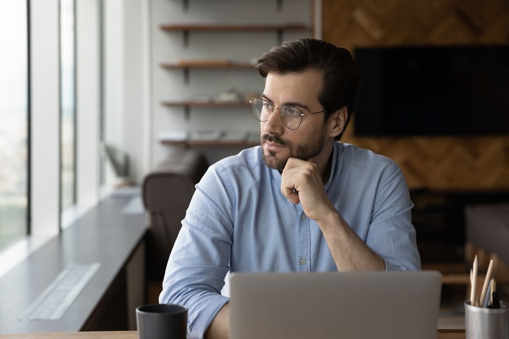 Startup company manager worrying about HR plans