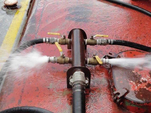 Closeup View of Ongoing Water Pumping — Gretna, LA — Advanced Industrial Products