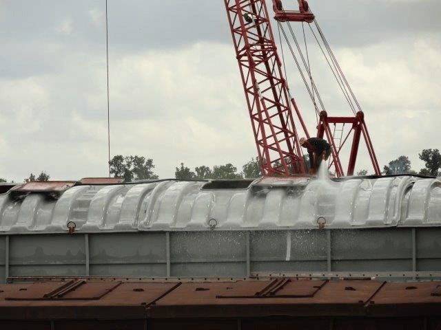 Man Using the Water in Cleaning — Gretna, LA — Advanced Industrial Products