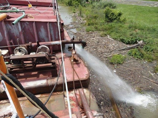 Side View of Ongoing Water Pump Process — Gretna, LA — Advanced Industrial Products